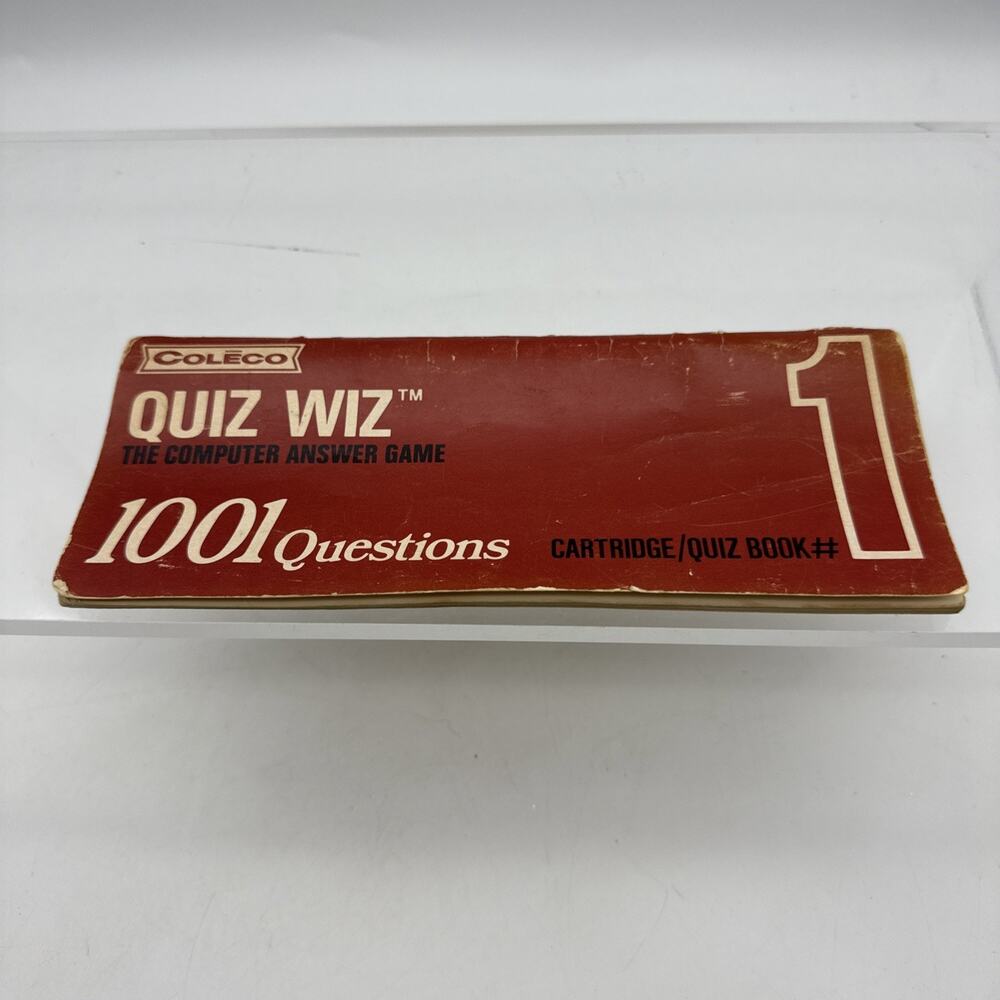 Vintage Coleco Quiz Wiz electronic game - Quiz Book #1 Only (no Game)